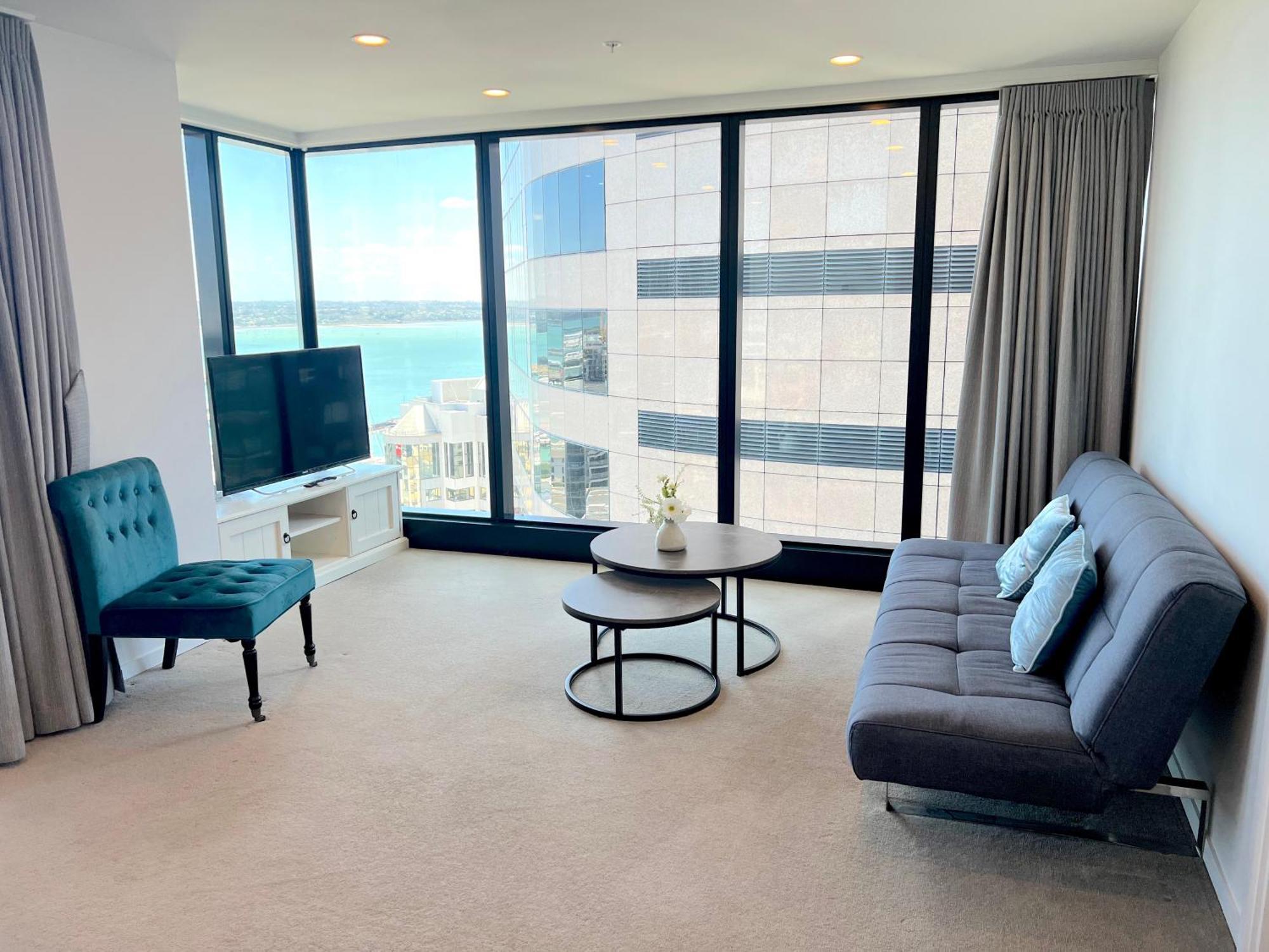 Magnificent Harbour View Skytower View Apartment In Cbd Окленд Екстер'єр фото