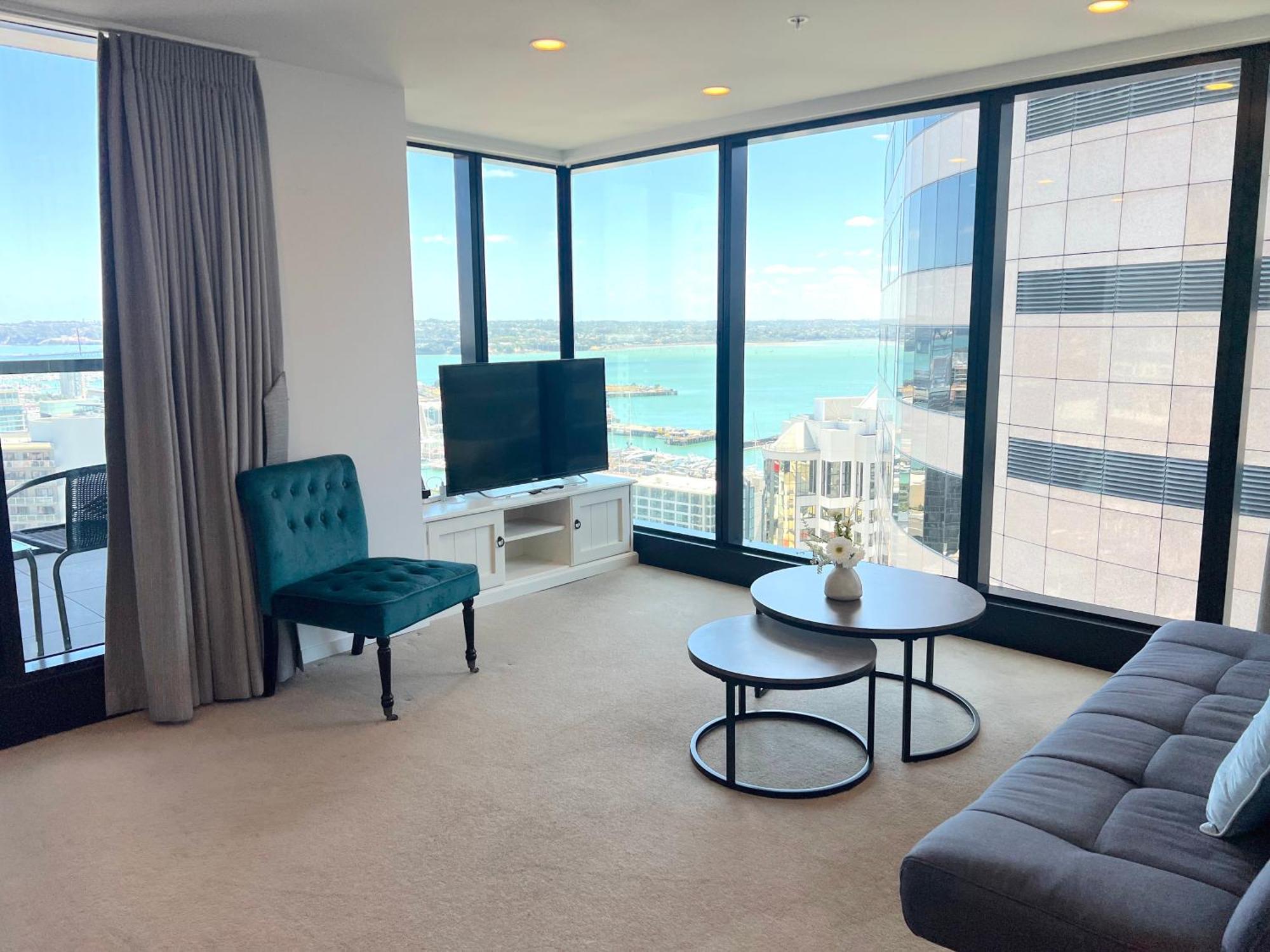 Magnificent Harbour View Skytower View Apartment In Cbd Окленд Екстер'єр фото